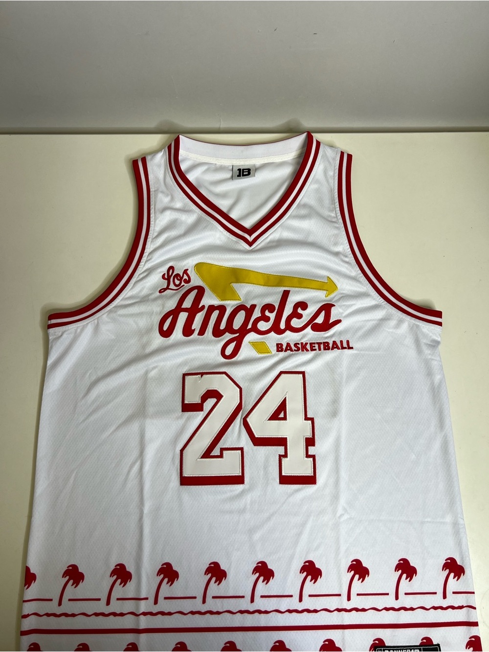 BANNER18 Los Angeles Basketball #24 Jersey XL White/Red/Gold